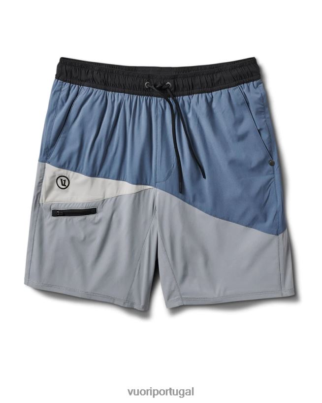 azul claro/aço/vapor short kore colorblock homens Vuori 68NJ8J725 roupas - Image 1