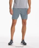 azul claro zona curta homens Vuori 68NJ8J726 roupas - Image 2