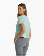azul empoeirado bom dia camiseta mulheres Vuori 68NJ8J94 roupas - Image 3