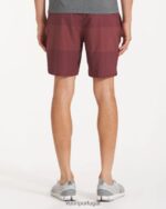 bloco de textura castanho-avermelhado bancos curtos homens Vuori 68NJ8J743 roupas - Image 4