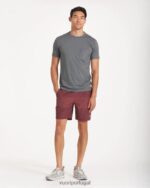 bloco de textura castanho-avermelhado bancos curtos homens Vuori 68NJ8J743 roupas - Image 5