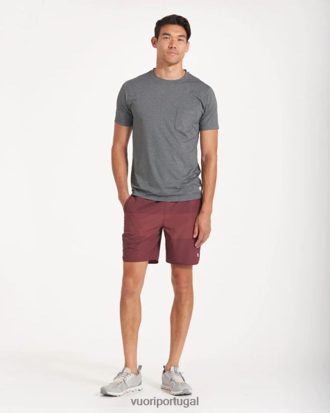 bloco de textura castanho-avermelhado bancos curtos homens Vuori 68NJ8J743 roupas - Image 5