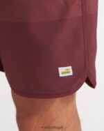 bloco de textura castanho-avermelhado bancos curtos homens Vuori 68NJ8J743 roupas - Image 8
