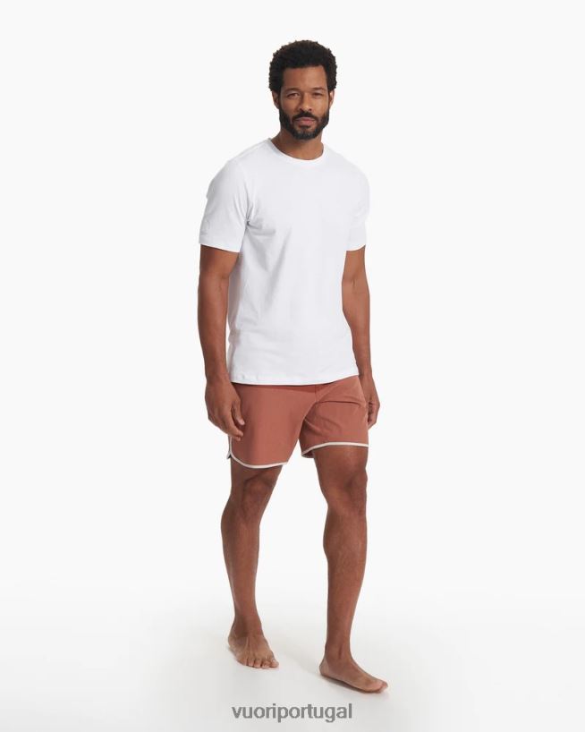 bloco de textura de linho escuro calção de cruzeiro homens Vuori 68NJ8J773 roupas - Image 7