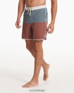 bloco de textura de linho lago avelã calção de cruzeiro homens Vuori 68NJ8J784 roupas - Image 3