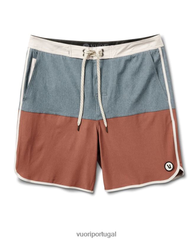 bloco de textura de linho lago avelã calção de cruzeiro homens Vuori 68NJ8J784 roupas - Image 1
