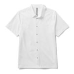 branco botão manga curta manhattan homens Vuori 68NJ8J496 roupas