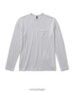 branco camiseta de manga longa homens Vuori 68NJ8J574 roupas