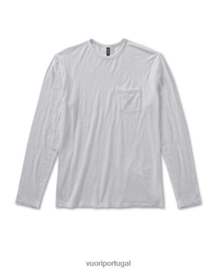 branco camiseta de manga longa homens Vuori 68NJ8J574 roupas