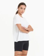 branco camiseta de penas mulheres Vuori 68NJ8J96 roupas - Image 2