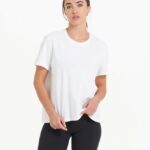 branco camiseta de penas mulheres Vuori 68NJ8J96 roupas