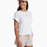 branco camiseta fácil pôr do sol mulheres Vuori 68NJ8J105 roupas