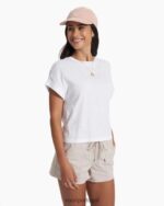 branco camiseta fácil pôr do sol mulheres Vuori 68NJ8J105 roupas