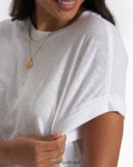 branco camiseta fácil pôr do sol mulheres Vuori 68NJ8J105 roupas - Image 3