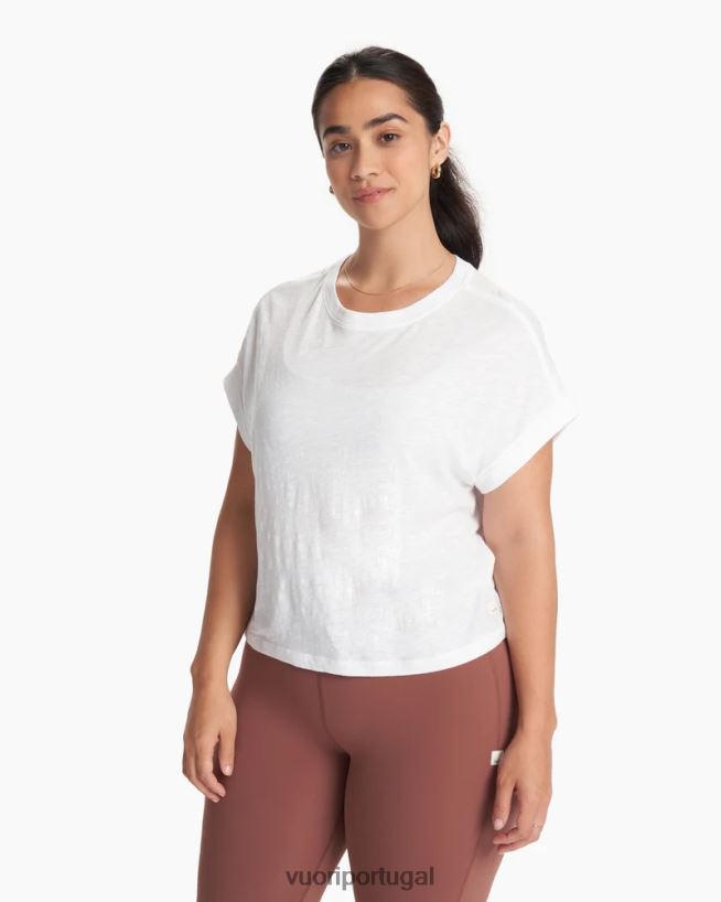 branco camiseta fácil pôr do sol mulheres Vuori 68NJ8J105 roupas - Image 5