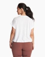 branco camiseta fácil pôr do sol mulheres Vuori 68NJ8J105 roupas - Image 6