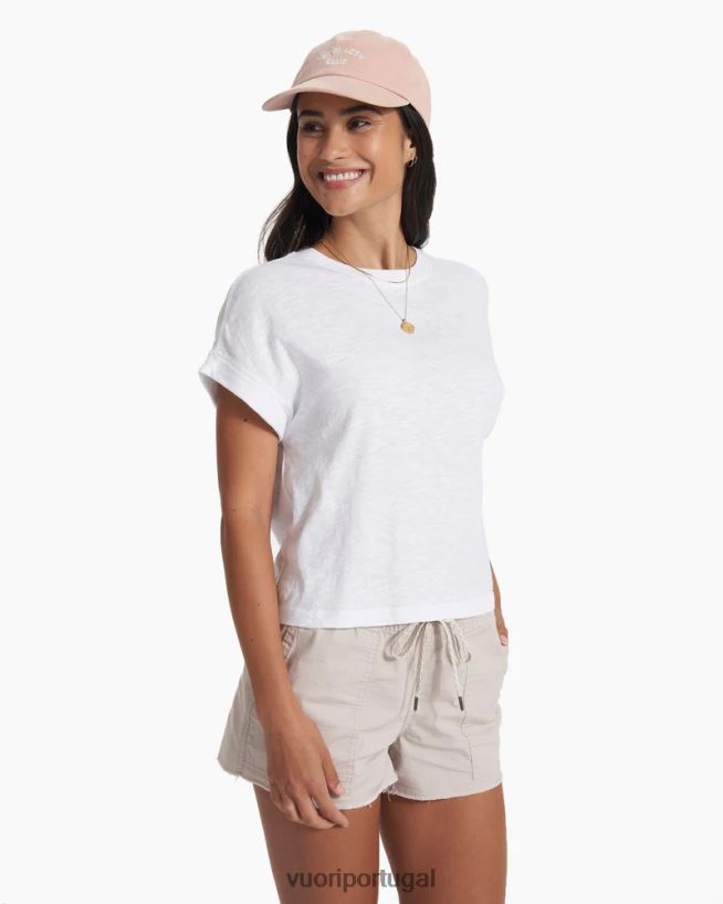 branco camiseta fácil pôr do sol mulheres Vuori 68NJ8J105 roupas - Image 1