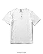 branco manga curta sempre henley homens Vuori 68NJ8J527 roupas
