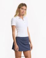 branco polo mudra ajustada mulheres Vuori 68NJ8J90 roupas