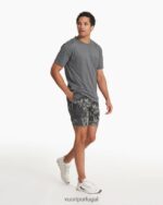 camuflagem cinza bancos curtos homens Vuori 68NJ8J654 roupas - Image 6