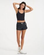 camuflagem preta clementina curta 2.0 mulheres Vuori 68NJ8J172 roupas - Image 2
