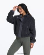carvão jaqueta sherpa aconchegante mulheres Vuori 68NJ8J144 roupas - Image 2