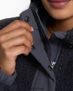 carvão jaqueta sherpa aconchegante mulheres Vuori 68NJ8J144 roupas - Image 3