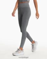 carvão lavado legging studio lavada mulheres Vuori 68NJ8J279 roupas - Image 2