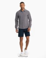 carvão vintage botão ponte de manga comprida para baixo homens Vuori 68NJ8J537 roupas - Image 6