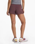 castanha traço curto mulheres Vuori 68NJ8J204 roupas - Image 4