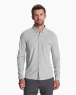 cinza claro botão ás de manga comprida homens Vuori 68NJ8J535 roupas - Image 2