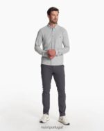 cinza claro botão ás de manga comprida homens Vuori 68NJ8J535 roupas - Image 5