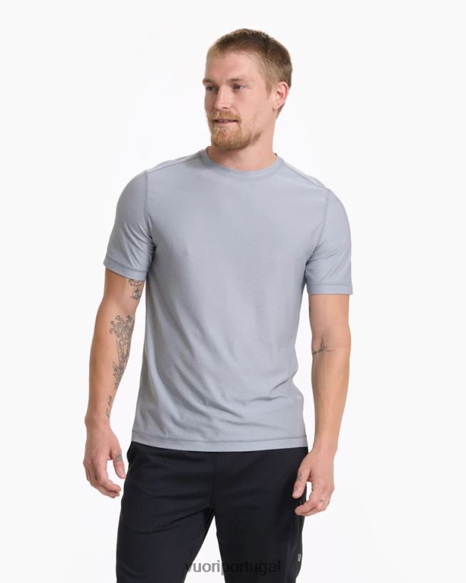 cinza claro claro camiseta técnica grandview homens Vuori 68NJ8J502 roupas - Image 2