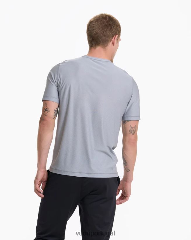 cinza claro claro camiseta técnica grandview homens Vuori 68NJ8J502 roupas - Image 3
