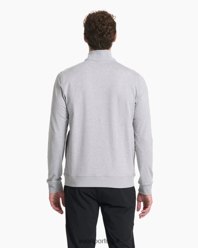 cinza claro claro coronado meio zíper homens Vuori 68NJ8J584 roupas - Image 3