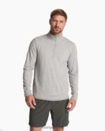 cinza claro claro facilidade de desempenho meio zíper homens Vuori 68NJ8J570 roupas - Image 2