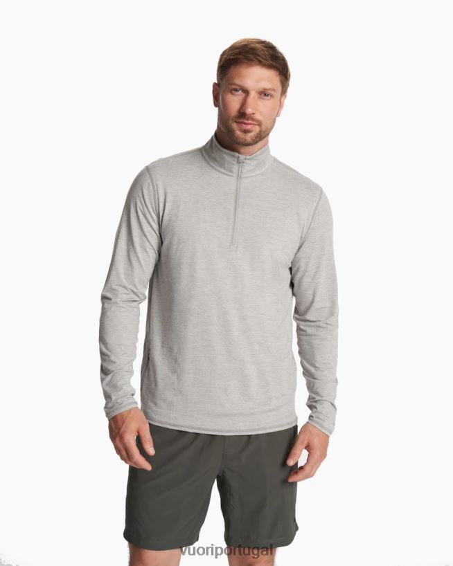 cinza claro claro facilidade de desempenho meio zíper homens Vuori 68NJ8J570 roupas - Image 2