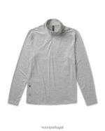 cinza claro claro facilidade de desempenho meio zíper homens Vuori 68NJ8J570 roupas