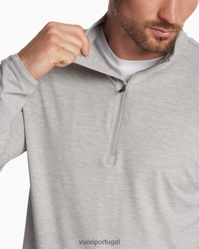 cinza claro claro facilidade de desempenho meio zíper homens Vuori 68NJ8J570 roupas - Image 3