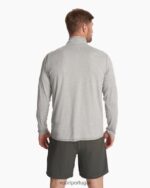cinza claro claro facilidade de desempenho meio zíper homens Vuori 68NJ8J570 roupas - Image 4