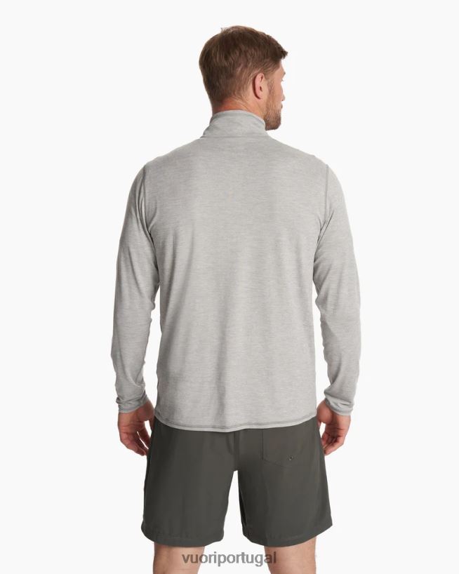 cinza claro claro facilidade de desempenho meio zíper homens Vuori 68NJ8J570 roupas - Image 4