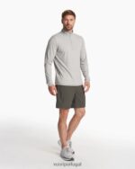 cinza claro claro facilidade de desempenho meio zíper homens Vuori 68NJ8J570 roupas - Image 6