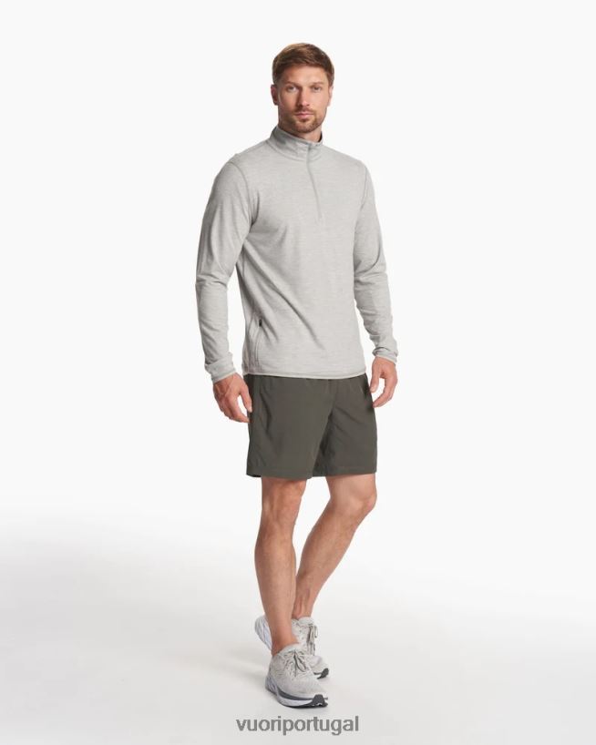 cinza claro claro facilidade de desempenho meio zíper homens Vuori 68NJ8J570 roupas - Image 6