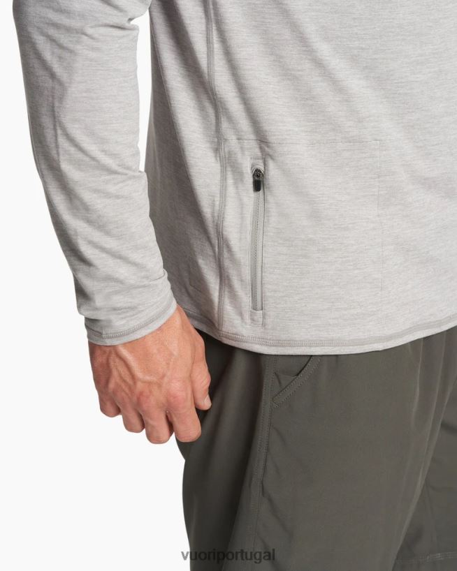 cinza claro claro facilidade de desempenho meio zíper homens Vuori 68NJ8J570 roupas - Image 7