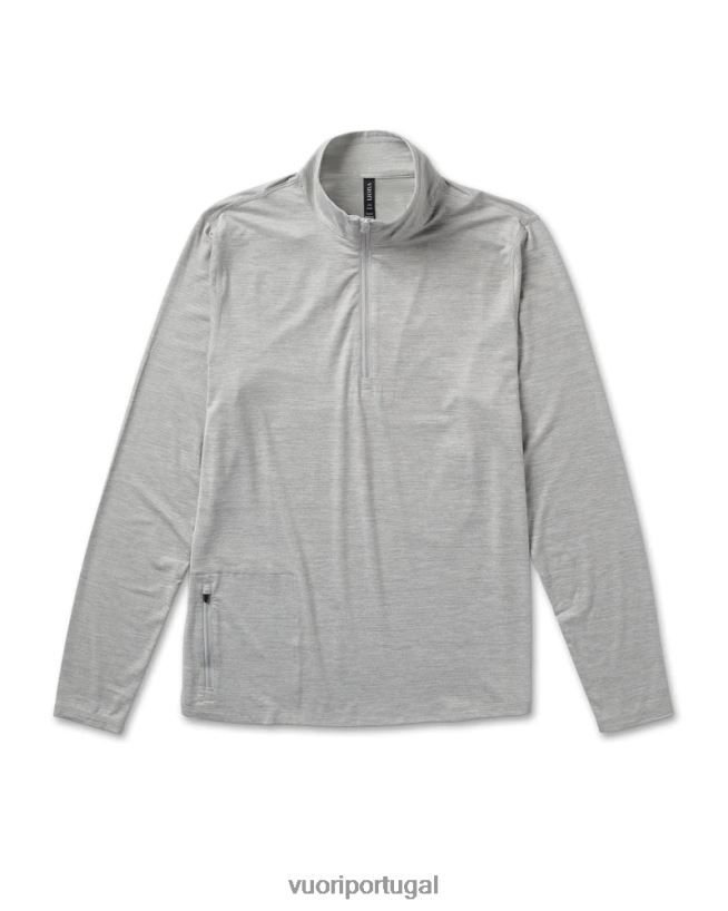 cinza claro claro facilidade de desempenho meio zíper homens Vuori 68NJ8J570 roupas - Image 1