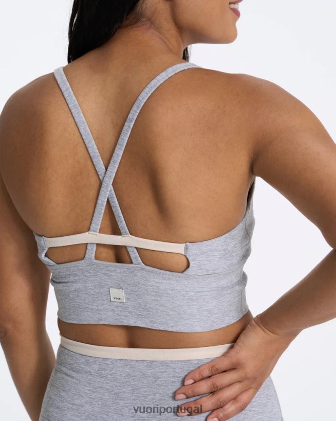 cinza claro claro sutiã de elevação de linha longa mulheres Vuori 68NJ8J23 roupas - Image 3