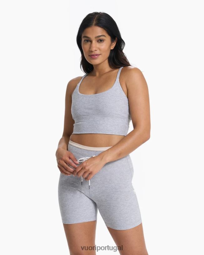 cinza claro claro sutiã de elevação de linha longa mulheres Vuori 68NJ8J23 roupas - Image 1