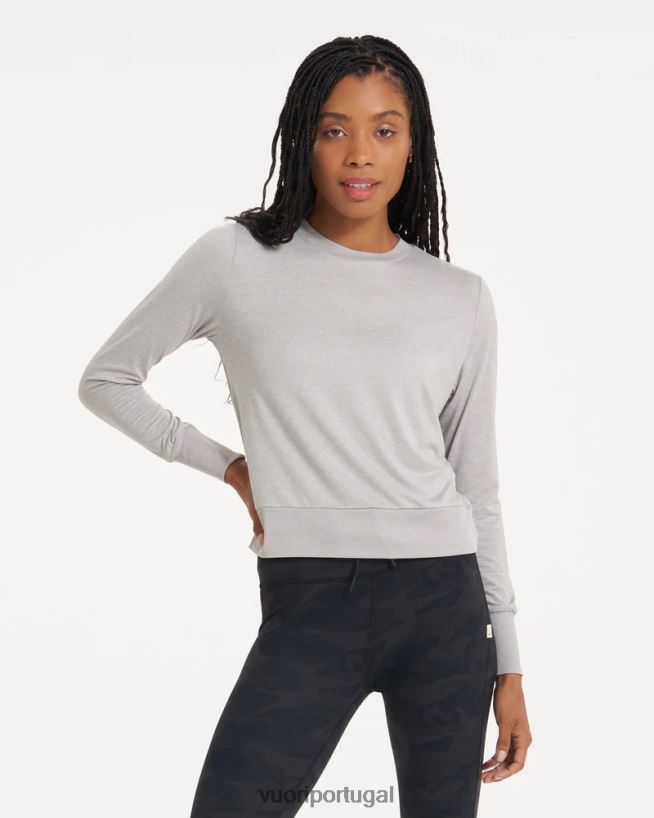 cinza claro claro tripulação de sonho mulheres Vuori 68NJ8J136 roupas - Image 1