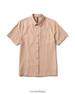 flechas de trigo botão ponte de manga curta para baixo homens Vuori 68NJ8J526 roupas