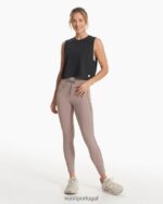 lavado de preto tanque de colheita de penas mulheres Vuori 68NJ8J32 roupas - Image 3
